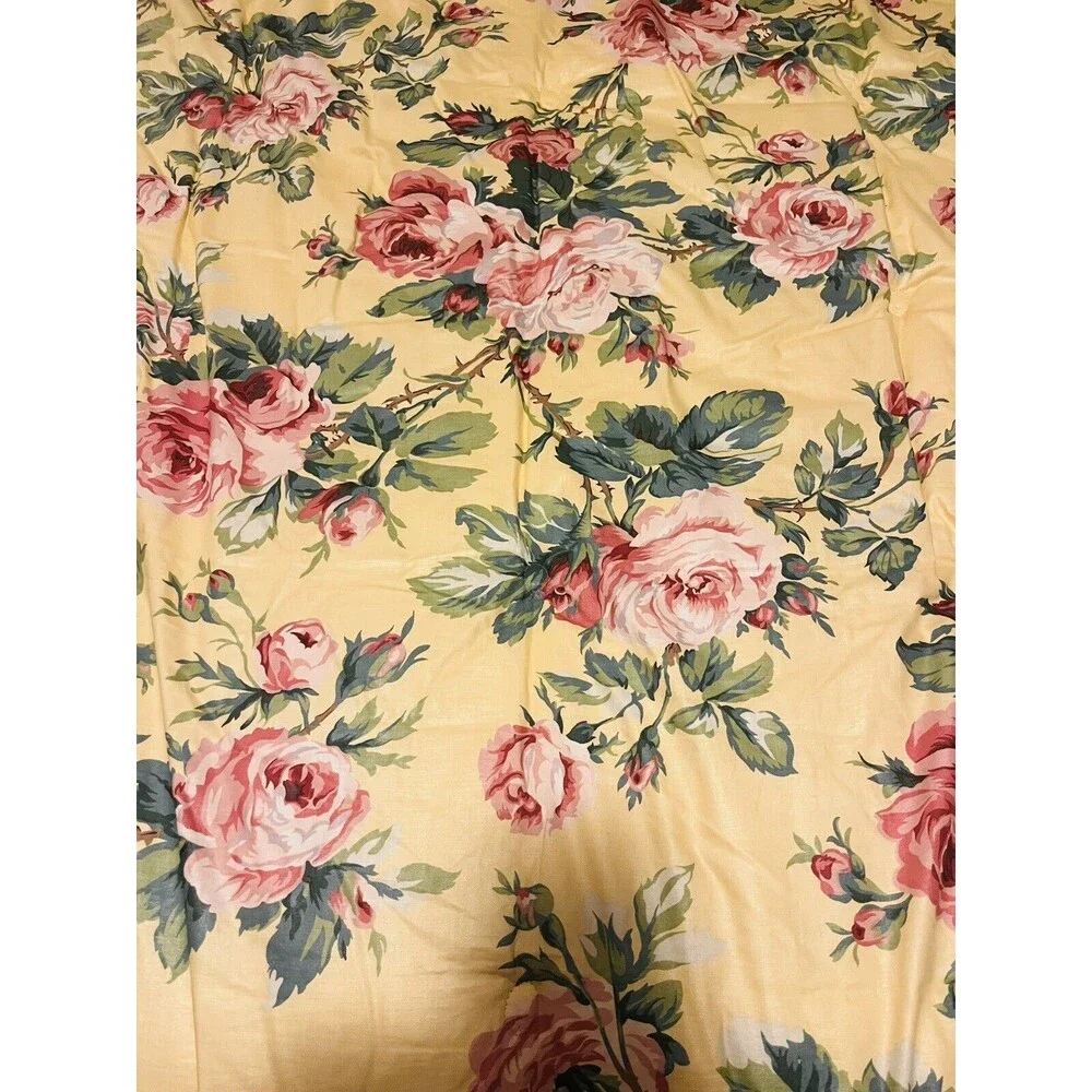Ethan Allen Custom KING Yellow Rose Cover Reversible Cottage Style Vintage Sham